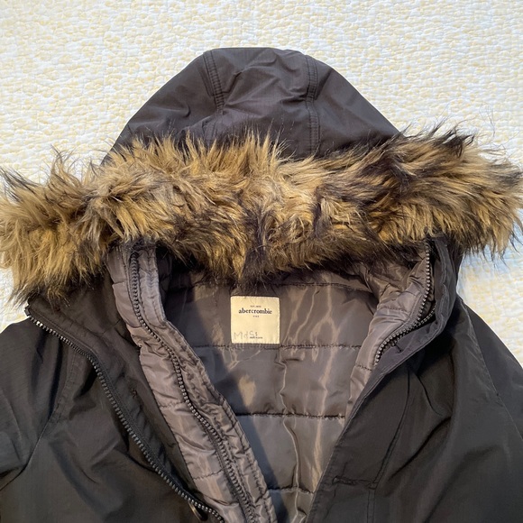 Abercrombie Kids Winter Parka Size Small - Black - Picture 8 of 16